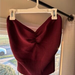 Burgundy tube top